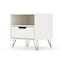 Manhattan Comfort Rockefeller Nightstand 1.0 in White, PK2 2-101GMC1 - alternate 10